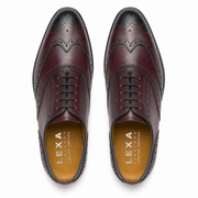 Burgundy Brogue Oxford Shoes for Men – Premium Wingtip