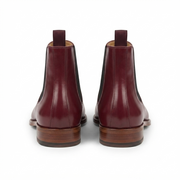Burgundy Leather Chelsea Boots for Men