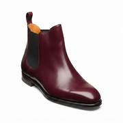 Burgundy Leather Chelsea Boots for Men