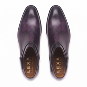 Burgundy Leather Double Monk Ankle Boots
