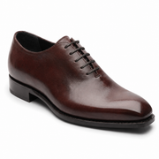 Burgundy Leather Oxford Shoes for Men