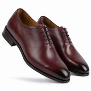 Burgundy Wholecut Oxford Shoes for Men – Premium Leather