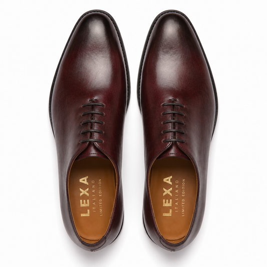 Burgundy Wholecut Oxford Shoes for Men – Premium Leather