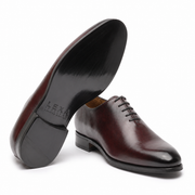 Burgundy Wholecut Oxford Shoes for Men – Premium Leather