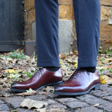 Elegant men’s Camden Wholecut Oxford in oxblood leather for formal wear