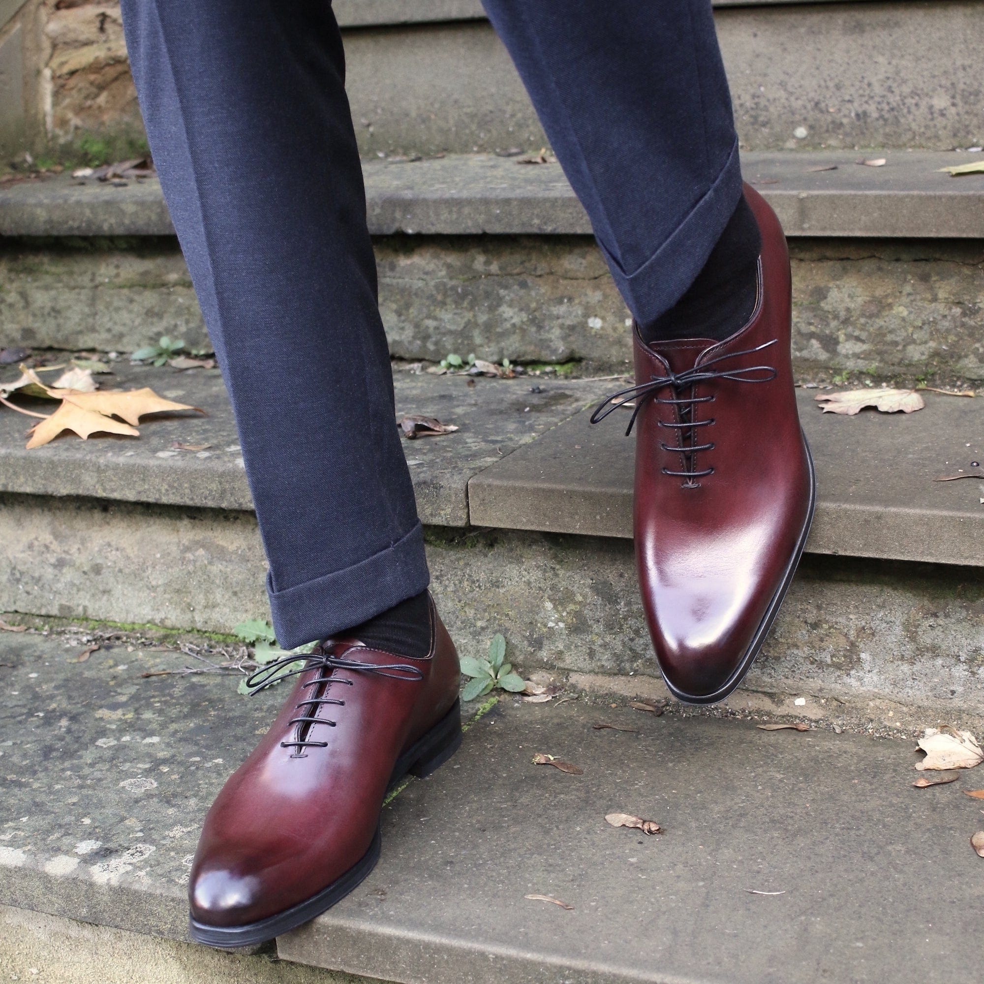 Luxury oxblood Camden Wholecut Oxford for men by LexaItaliano