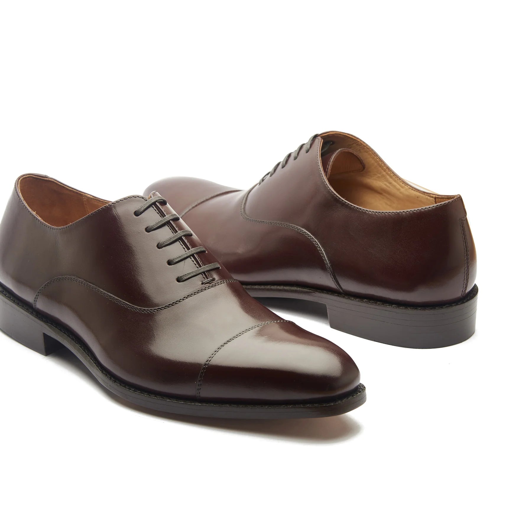 Cap-toe Oxford - Rosewood Brown Aniline Calf