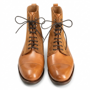 Captoe Work Boots in Tan Vegano & Tobacco Suede for Men