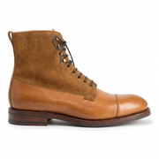 Captoe Work Boots in Tan Vegano & Tobacco Suede for Men