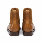 Captoe Work Boots in Tan Vegano & Tobacco Suede for Men