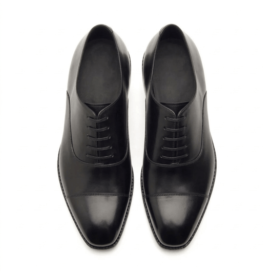 Classic Black Leather Oxford Shoes for Men