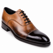 Classic Handmade Shiny Leather Oxford Shoes