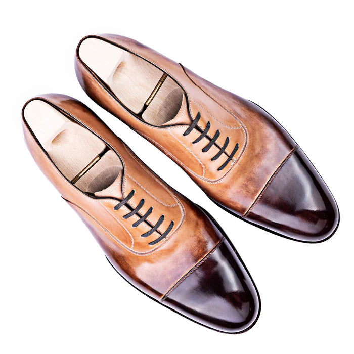 Classic Handmade Shiny Leather Oxford Shoes