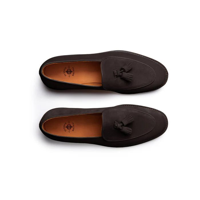 Cocoa Brown Tassel Loafers Men's