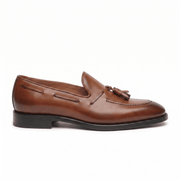 Cognac Leather Tassel Loafers