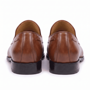 Cognac Leather Tassel Loafers