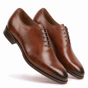 Cognac Wholecut Oxford – Hand-Finished Leather