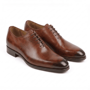 Cognac Wholecut Oxford – Hand-Finished Leather