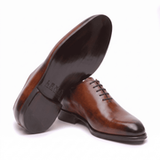 Cognac Wholecut Oxford – Hand-Finished Leather
