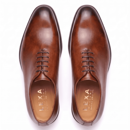 Cognac Wholecut Oxford – Hand-Finished Leather