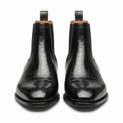 Croc Print Leather & Suede Seville Slip On Chelsea Boots in different color