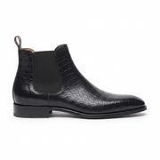 Croc Print Leather & Suede Seville Slip On Chelsea Boots in different color
