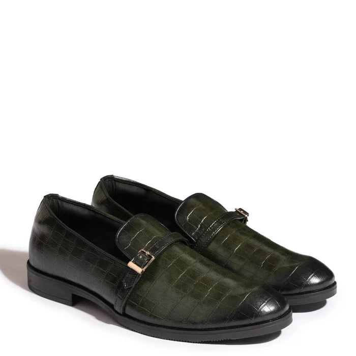 Croco Premium Slip-On Leather Loafers