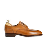 Tan Apron Toe Derby Shoes for Men | Premium Leather