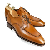 Tan Apron Toe Derby Shoes for Men | Premium Leather
