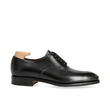 Side view of black Boxcalf Derby shoes for office and formal wear
