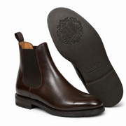 Dark Brown Leather Chelsea Boots for Men