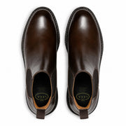 Dark Brown Leather Chelsea Boots for Men