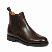 Dark Brown Leather Chelsea Boots for Men