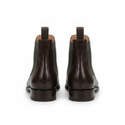 Dark Brown Leather Fenland Slip-On Chelsea Boots