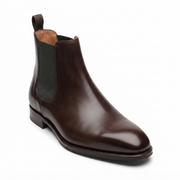 Dark Brown Leather Fenland Slip-On Chelsea Boots