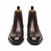 Dark Brown Leather Fenland Slip-On Chelsea Boots