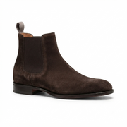 Dark Brown Suede Chelsea Boots for Men