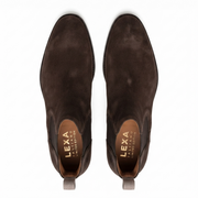 Dark Brown Suede Chelsea Boots for Men