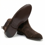 Dark Brown Suede Chelsea Boots for Men