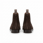 Dark Brown Suede Chelsea Boots for Men