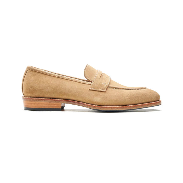 Denver Penny Loafer - Castorino Suede Cashew Hand Welted