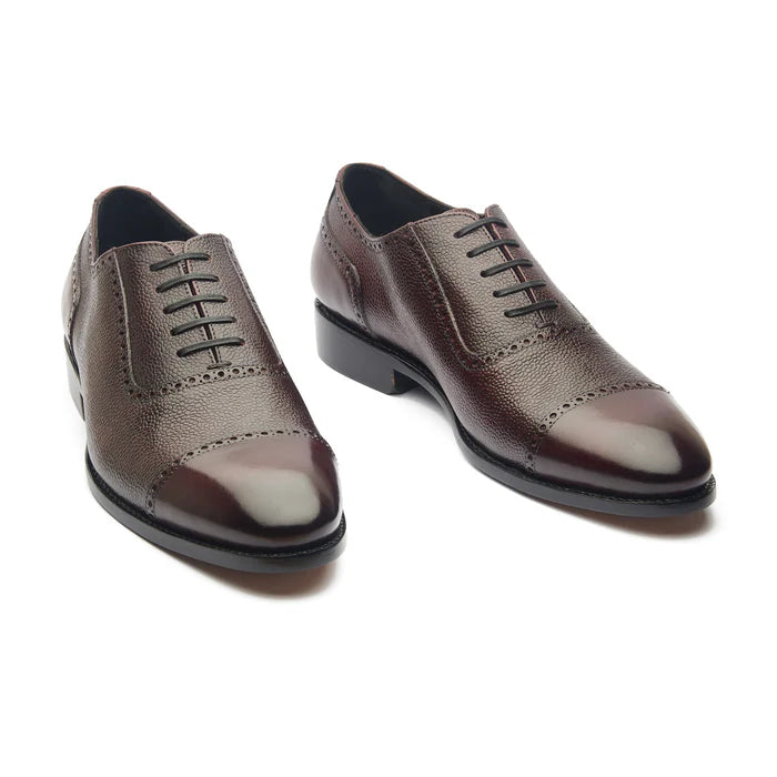 Huayra-Adelaide Oxford - Burgundy Pebble Grain | Hand Welted