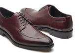 Premium Burgundy Leather Apron Toe Derby Shoes