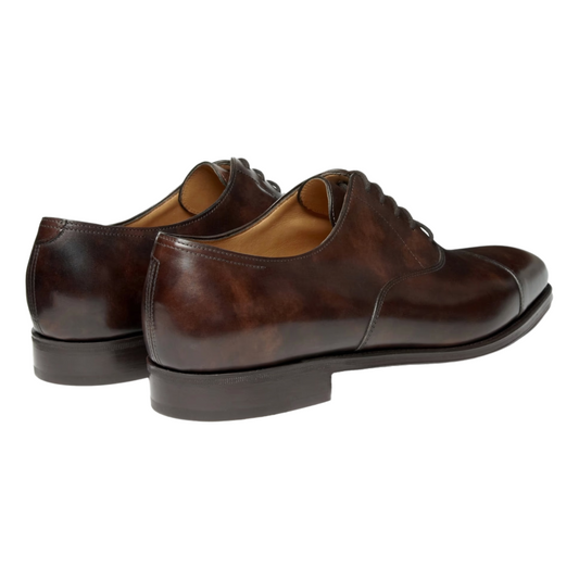 Brown Cap Toe Oxford Shoes for Men – Handcrafted Leather