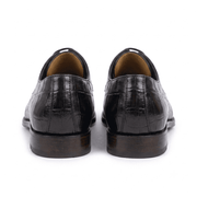 LexaItaliano Croc-Textured Leather Derby Shoes