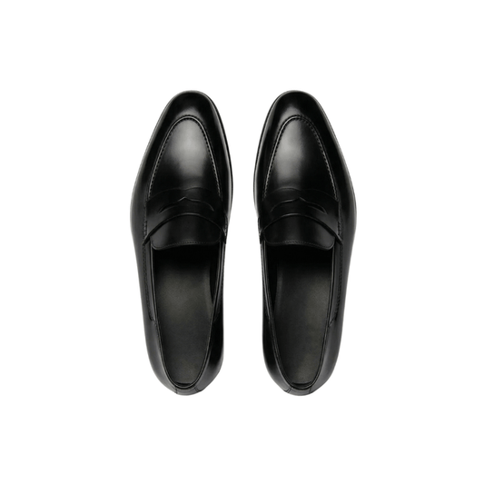 Lorenzo Men's Black Leather Shoes