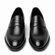 Lorenzo Men's Black Leather Shoes