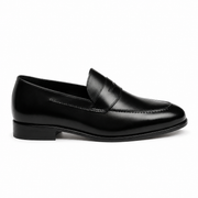 Lorenzo Men's Black Leather Shoes