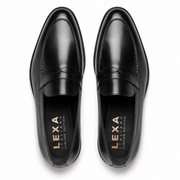Lorenzo Men's Black Leather Shoes