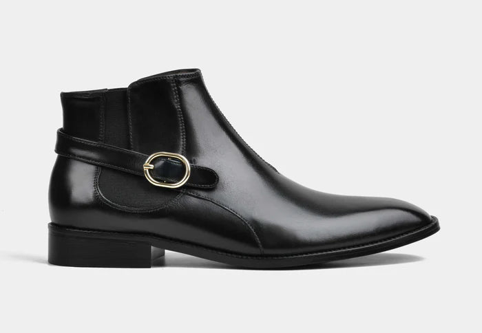 Men’s Buckle Boots in Black